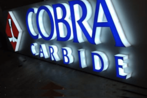 Golden Acrylic Letter LED Sign Board